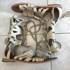 Free People off white gladiator sandals